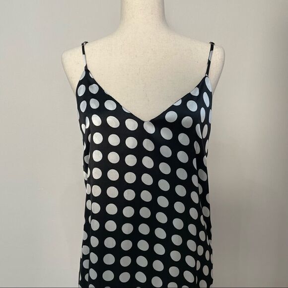 Walter baker effie polka dot sleeveless v-Neck tank slip dress size medium - Picture 5 of 14